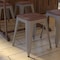 Flash Furniture 4 " Silver Metal Stool with Wood Seat, PK4 ET-BT3503-18-SIL-WD-GG - alternate 7